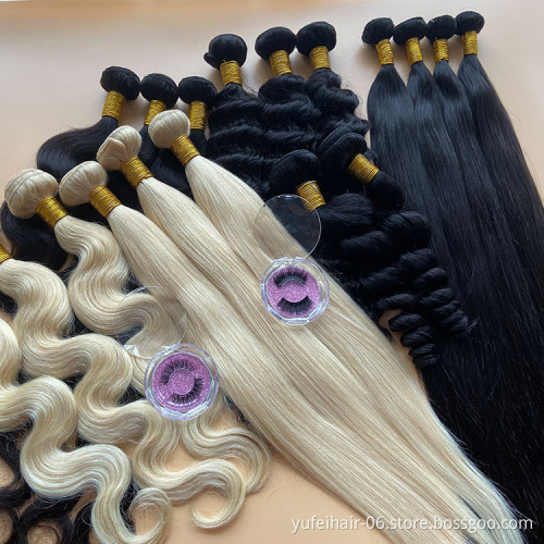 Wholesale price cheap natural body wave bulk human hair,8a grade 613 blonde virgin human hair bundles